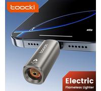 Toocki Portable Mini Type C Cigarette Lighter For Air Travel Outdoor No Flame Compactly Lighter Electric Easy Carrying Storage Upgraded Model Gold