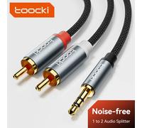 Toocki RCA Audio Cable 3.5mm Male to 2RCA Speaker Cable Male Splitter AUX 2 RCA Cord Jack for TV Box Amplifier DVD Player Wire Blue