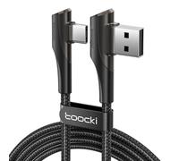 TOOCKI TQ-X15A3 1m Right Angle Braided Cable USB to Type-C 3A Fast Charging Data Cord