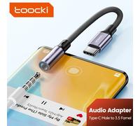 Toocki USB C to 3 5 mm jack Audio Cable Headphone Earphone Aux Cable USB Type C to 3 5 Adapter OTG Type C For Xiaomi 12 Oneplus Grey 3Pack