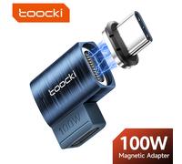 Toocki USB3.0 USB C to Type C Magnetic OTG Adapter PD 100W Fast Charging 5Gbps Data OTG Converter for Macbook iPhone 15 Straight and Elbow