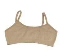 Toocool Girl's Sports Bra, Crop Top Bra for Kids, Teen Girl Clothes, Microfiber Underwire-Free Bra for Girls, Basic Underwear LO-TB0003 [12-14, Beige]