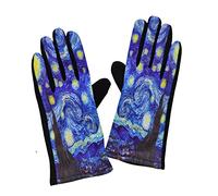 Toocool Women's Gloves Van Gogh Klimt Winter Elegant Touchscreen Gloves with Famous Art Paintings WS-C65 [One Size, Starry night]