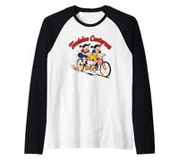 Toodaloo Cuntaroo Bicycle Twin Girls Riding Vintage Sisters Raglan Baseball Tee