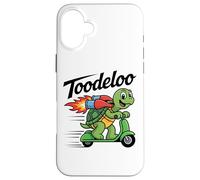 Toodeloo Flying Turtle Scooter Jetpack Adventure Playful Case for iPhone 16 Plus