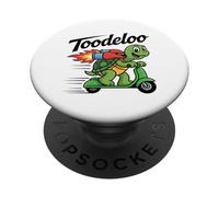 Toodeloo Flying Turtle Scooter Jetpack Adventure Playful PopSockets Adhesive PopGrip