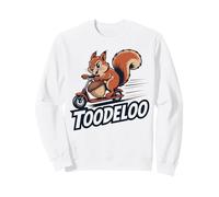 TOODELOO Funny Cute Squirrel Riding Scooter Acorn Sweatshirt