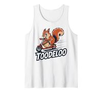 TOODELOO Funny Cute Squirrel Riding Scooter Acorn Tank Top