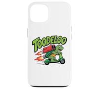 TOODELOO Green Turtle Smiling Scooter Rocket Boosters Case for iPhone 13