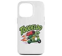 TOODELOO Green Turtle Smiling Scooter Rocket Boosters Case for iPhone 13 Pro