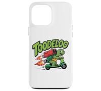 TOODELOO Green Turtle Smiling Scooter Rocket Boosters Case for iPhone 13 Pro Max