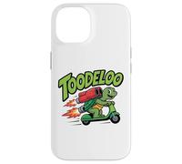 TOODELOO Green Turtle Smiling Scooter Rocket Boosters Case for iPhone 14