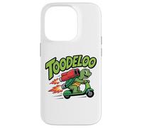 TOODELOO Green Turtle Smiling Scooter Rocket Boosters Case for iPhone 14 Pro