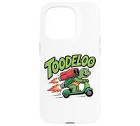 TOODELOO Green Turtle Smiling Scooter Rocket Boosters Case for iPhone 15 Pro