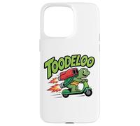 TOODELOO Green Turtle Smiling Scooter Rocket Boosters Case for iPhone 15 Pro Max