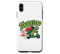 TOODELOO Green Turtle Smiling Scooter Rocket Boosters Case for iPhone XS Max