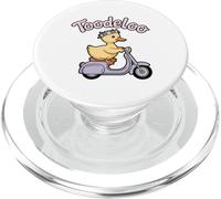 Toodeloo Yellow Duck Scooter Playful Farewell Bird PopSockets PopGrip for MagSafe