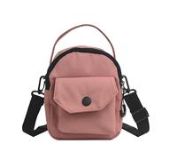 Tooe Kawaii Mini Canvas Crossbody Bag Aesthetic Coquette Handbag Japanese Preppy Shoulder Bag Cute Cottagecore Stuff, Pink, One Size