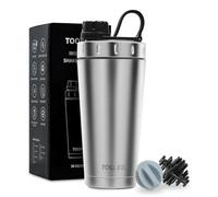 TOOFEEL Protein Shaker Bottle 20 oz - Double Walled Insulated Vacuum Cup for Protein Shakes, Keeps Cold/Hot, Metal Stainless Steel, Preworkout Gym