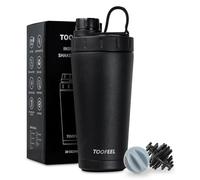 TOOFEEL Stainless Steel Shaker Bottle - 20 oz Double Walled Insulated Shaker Cup, Keeps Cold/Hot, For Protein Mixes & Gym Workout