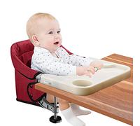 Toogel Hook on High Chair with Removable Dining Tray for Babies and Toddlers 6-36 Months, Portable and Foldable Table Seat for Home and Travel, Baby Feeding Chair with Storage Bag (Red)