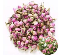 TooGet Fragrant Natural Pink Rose Buds and Petals Dried Rosa Damascena Herbal Tea - Culinary Food Grade - 115g