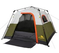 Toogh 3/4 Person Camping Tent with 1 Door, 4 Windows, and Upgraded Ventilation- Instant Setup, Waterproof, 8'x 8'x 67''Oxford Fabric Floor Pop Up in 60 Seconds Includes Rainfly
