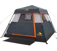 Toogh 3/4 Person Camping Tent with 1 Door, 4 Windows, and Upgraded Ventilation- Instant Setup, Waterproof, 8'x 8'x 67''Oxford Fabric Floor Pop Up in 60 Seconds Includes Rainfly and Backpack