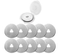 TOOINKCV 10 Pcs Rotary Cutter Blades 45mm, Rotary Cutter Replacement Blades, Replacement Rotary Cutter Blades Highly Sharp SKS-7, for Quilting, Paper, Fabric, Scrapbooking, Sewing