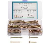 TOOINKCV 85pcs Coarse Thread Drywall Screws, Drive BugleHead Wood Screws Assortment Kit, #10 2-5/16" to 1-1/2"