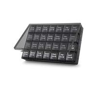 TookMag XL Monthly Pill Organizer 28 Day Pill Box, Large Medicine Pills Organizer 4 Weeks, One Month Pill Box Pill Case Travel Pill Organizer with Dust-Proof Container/Vitamin/Supplements