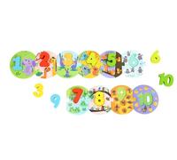 Tooky Toy Educational Wooden Animal Number Puzzle - 20 Pieces