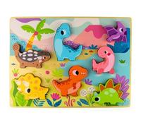 Tooky Toy Educational Wooden Dinosaur Puzzle - 8 Pieces