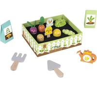 Tooky Toy Wooden My Little Veg Garden 14 Piece Pretend Playset