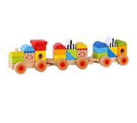Tooky Toy Wooden Stacking Train Toy - Pre-school Toy - New 18mths+