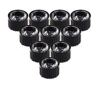 [Tool Accessories] 100pcs 20mm Lens for 1W 3W 5W high Power LED 8 10 15 30 45 60 90 Degrees Flat Lens with ABS Holder PMMA(Black 120 Degrees)