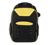 Tool Backpack for Electrician, Heavy Duty Tool Bag with Molded Base, 1680D Oxford Cloth Multi - Compartment Backpack with Reflective Strips and Padded Shoulder Straps