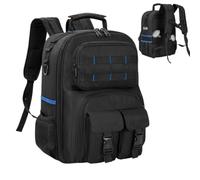 Tool Backpack - Hard Storage Bag, Tool Bags With Multiple Pockets, Open Tool Bags For Easy Tool Access | For Technician Electrician Carpenter Plumber Améliora
