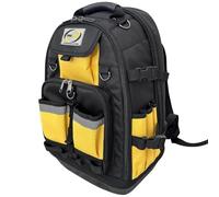 Tool Backpack ProStor 34 * 22 * 52cm, Heavy Duty Tool Bag Backpack with 30 Pockets Tool Storage Bag, Full Open Design, Tool Rucksack for Electrician and Construction (with Parts kit)