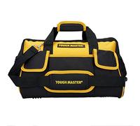 Tool Bag 16" Inch Heavy Duty Large Nylon Smart Tool Storage Bag Organiser 8 Outer & 19 Inner Side Pockets with Removeable/Adjustable Shoulder Strap TOUGH MASTER