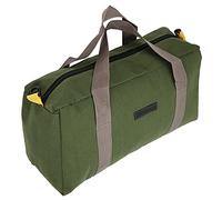 Tool Bag 18 Inch Canvas Multi Purpose Wide Mouth Tote, Thickened Bottom, 43 x 26 x 33cm, for Electricians, Mechanics and DIY Professionals
