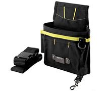 Tool Bag Black with Adjustable Belt, Professional Tool Waist Storage Bag, Electric Waist Belt Tool Pouch Bag for Wrench Hammer Screwdriver