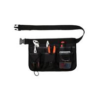 Tool Bag Gardening Tool Organizer Garden Tool Belt Bag Multifunction Garden Storage Bag with Reflective Strip Portable Construction Tool for Gardeners Electricians Handymen(Black)