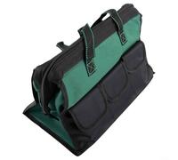 Tool Bag Organizer for Home & Garden - 1680D Robust Canvas Storage Tote with 6 Pockets, Large Capacity for Tools, Gardening, Sports - Green/Black(16inch)