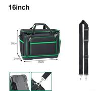 Tool Bag Organizer Heavy Duty Canvas Storage Bag with Reinforced Base & Adjustable Shoulder Strap for Electrical Tools - 18 Inch(16INCH)