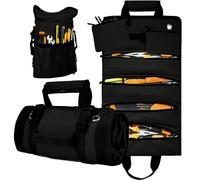 Tool Bag Roll Up, Heavy Duty Tool Organizer with Shoulder Strap, Roll Up Tool Bag Gifts for Men Dad Husband Boyfriend Grandpa, Father’s Day Gifts
