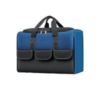 Tool Bags Construction, Large Capacity Electrician Tool Carry Bag, Waterproof Work Tote, Heavy Duty Storage , Ideal for Mechanic Technician Contractor Use, Blue Black