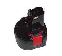 Tool Battery Ni-MH 3,000 mAh 9.6 V Black/Red Suitable for Bosch Replaces 2 607 335 461, 2 607 335 469, 2 607 335 539, 2 607 335 373 etc.