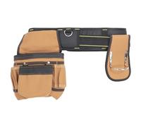 Tool Belt 12 Pockets Detachable Pouch Adjustable Waist Tool Bag with Hammer Holder, Quick Release Buckle for Electricians and Carpenters, Made of 1200D Oxford Cloth
