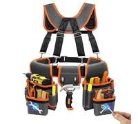 Tool Belt, Adjustable Organizer, 18-Pocket Heavy Duty Utility Belt, for Carpentry Plumbing Construction Framing Roofing Gardening